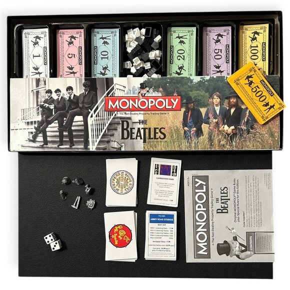 Monopoly THE BEATLES Collector's Edition Complete Game *Except 1 Fab Four Card* - Picture 3 of 6